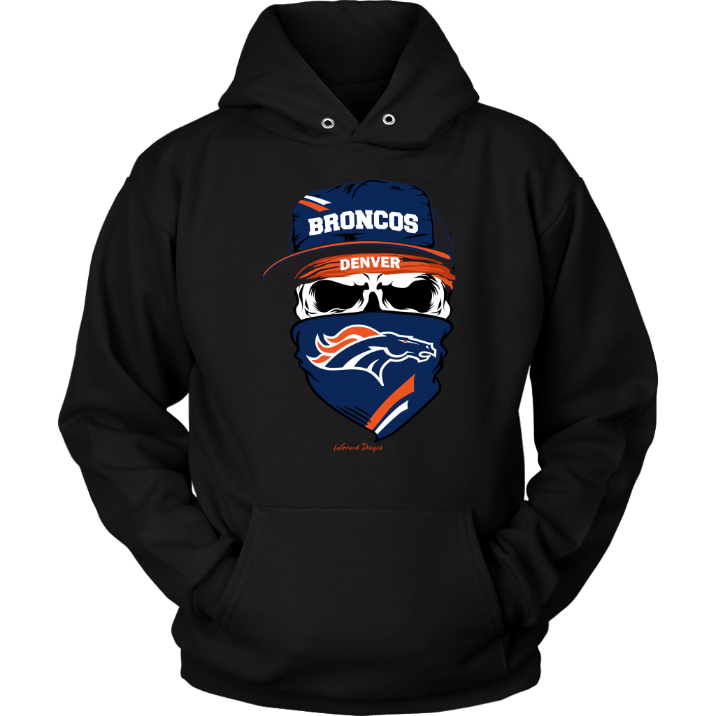 Broncos Skull & Bandana Design