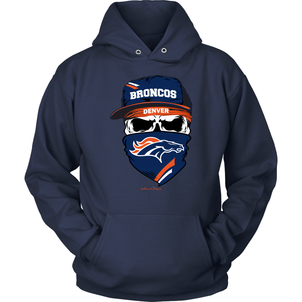 Broncos Skull & Bandana Design