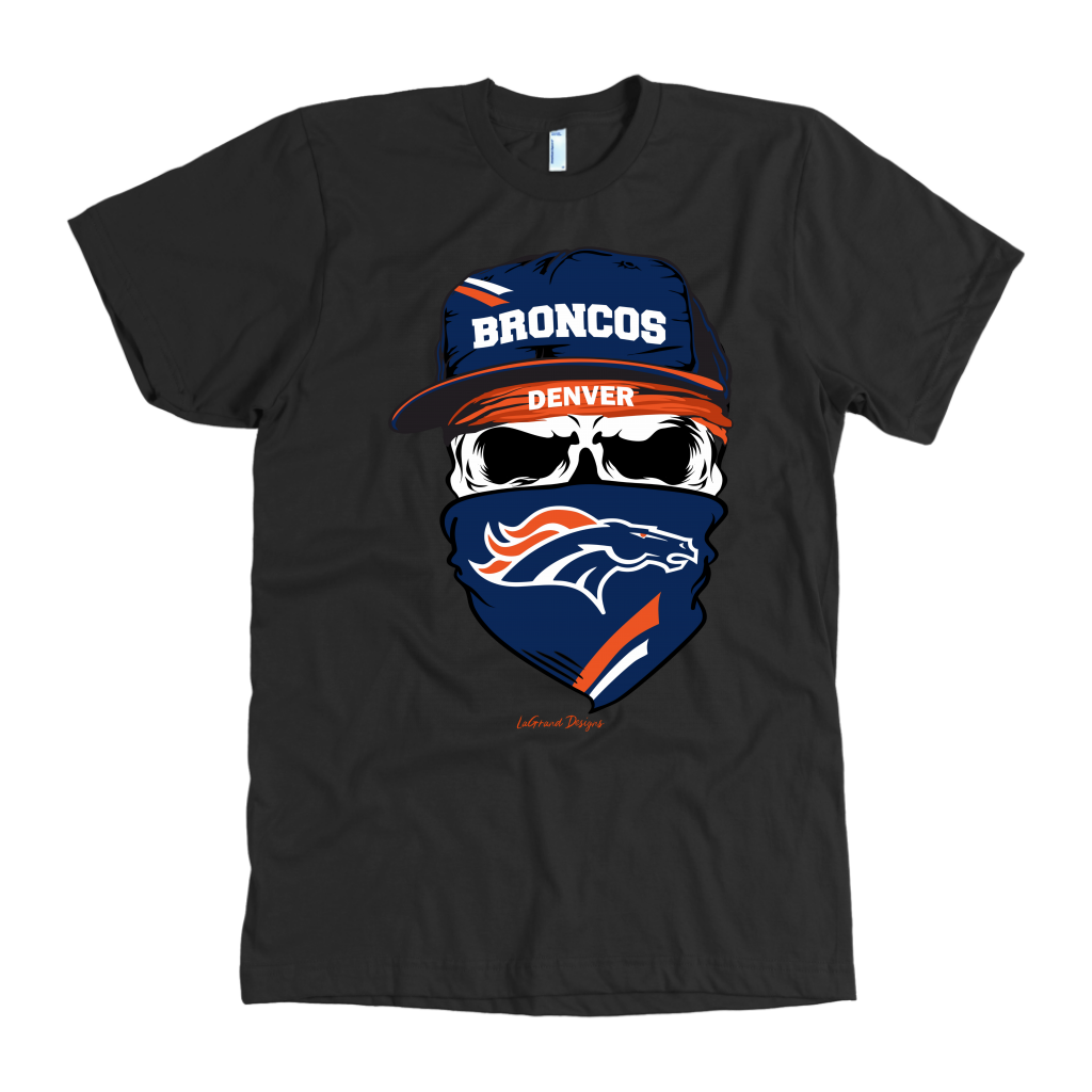 Broncos Skull & Bandana Design