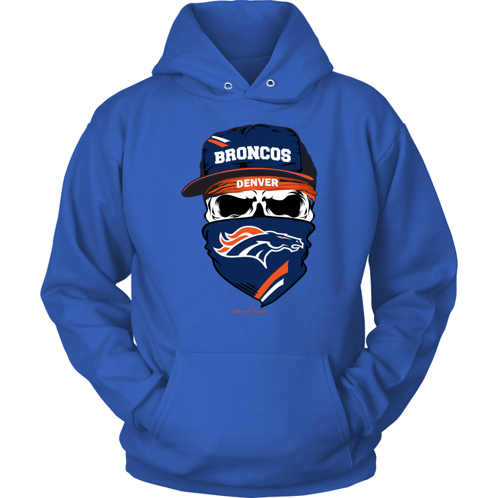 Broncos Skull & Bandana Design