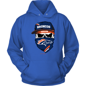 Broncos Skull & Bandana Design