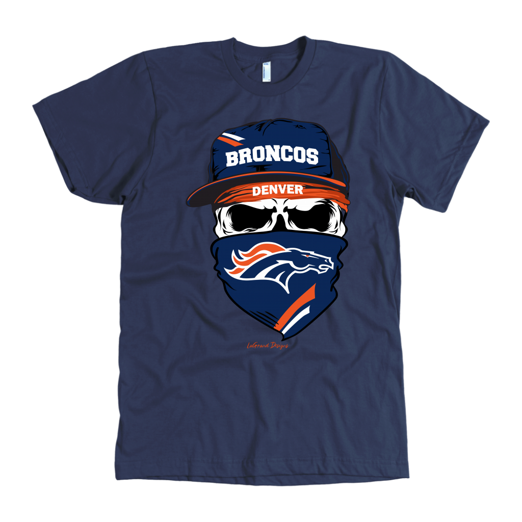 Broncos Skull & Bandana Design