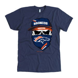 Broncos Skull & Bandana Design