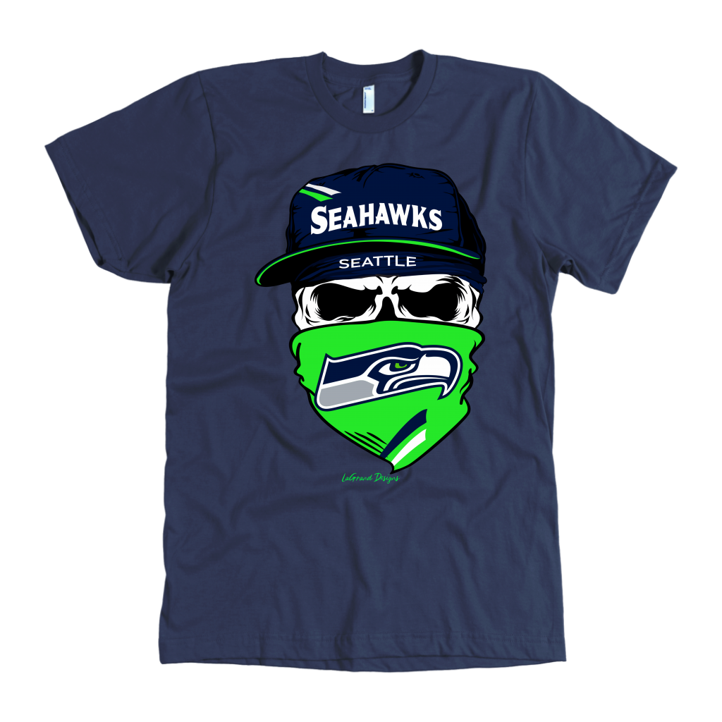 Seahawks Skull & Bandana Design