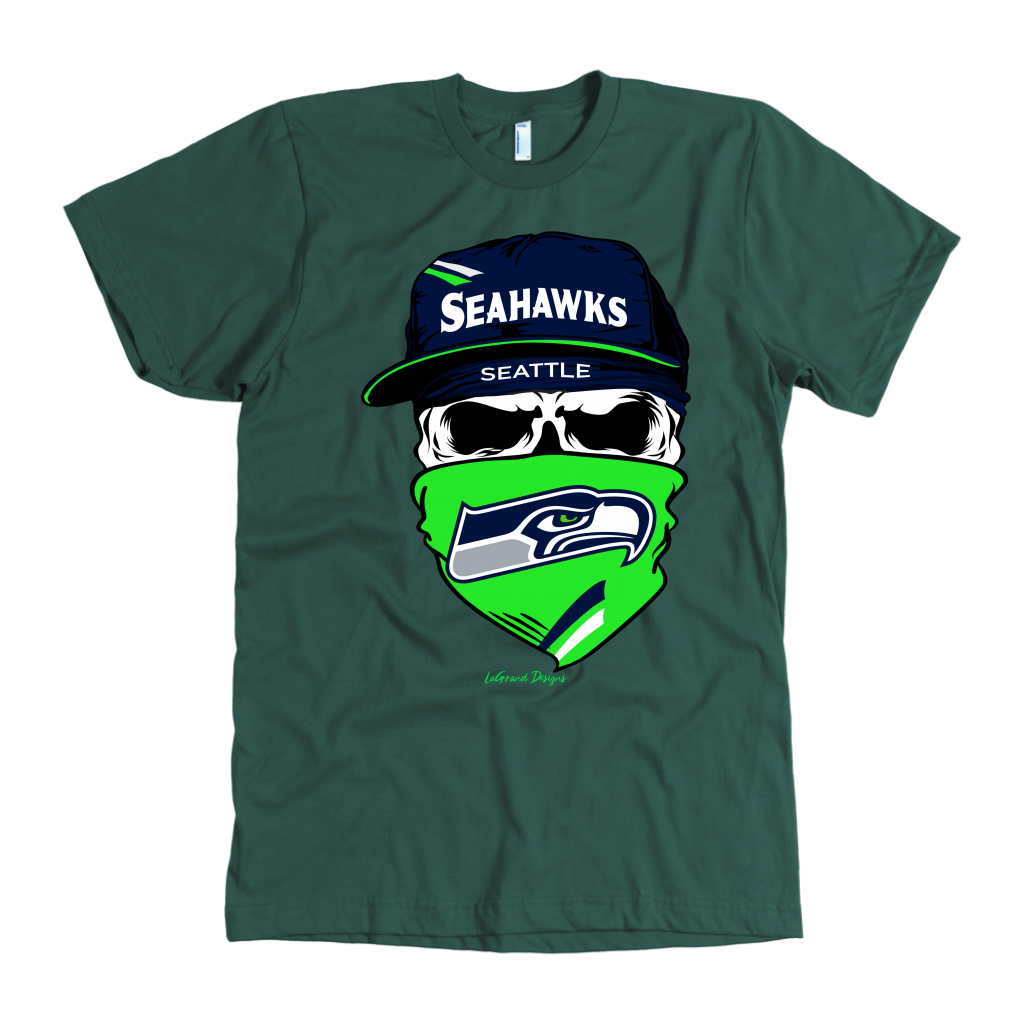 Seahawks Skull & Bandana Design