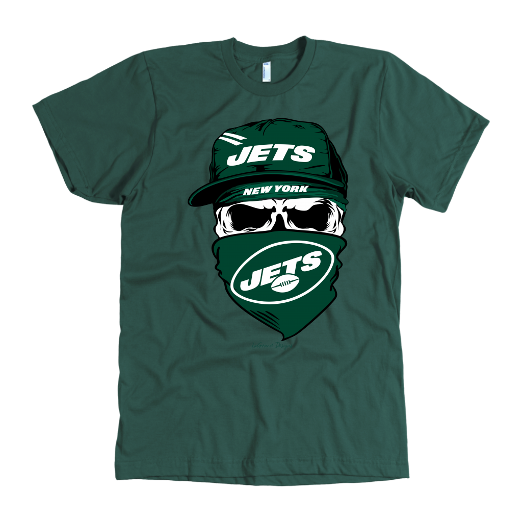 Jets Skull & Bandana Design