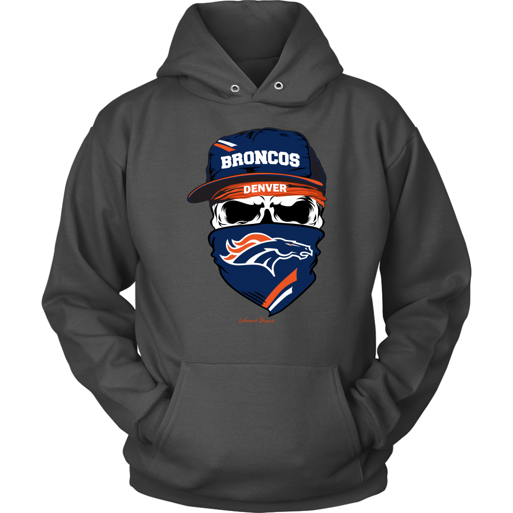 Broncos Skull & Bandana Design