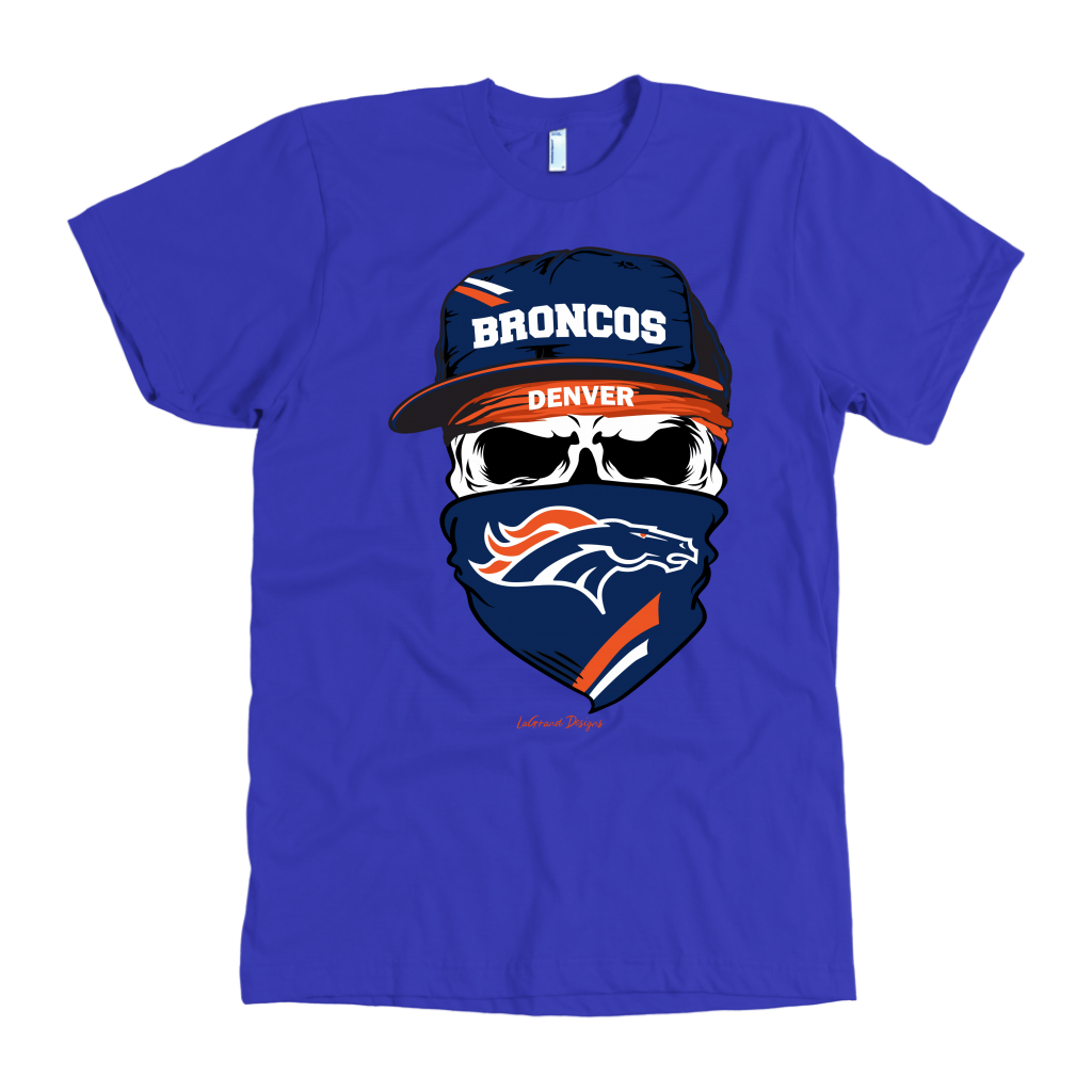 Broncos Skull & Bandana Design