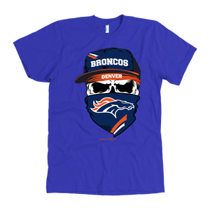 Broncos Skull & Bandana Design