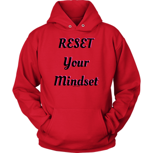 Reset Your Mindset Unisex Hoodie Black & Pink