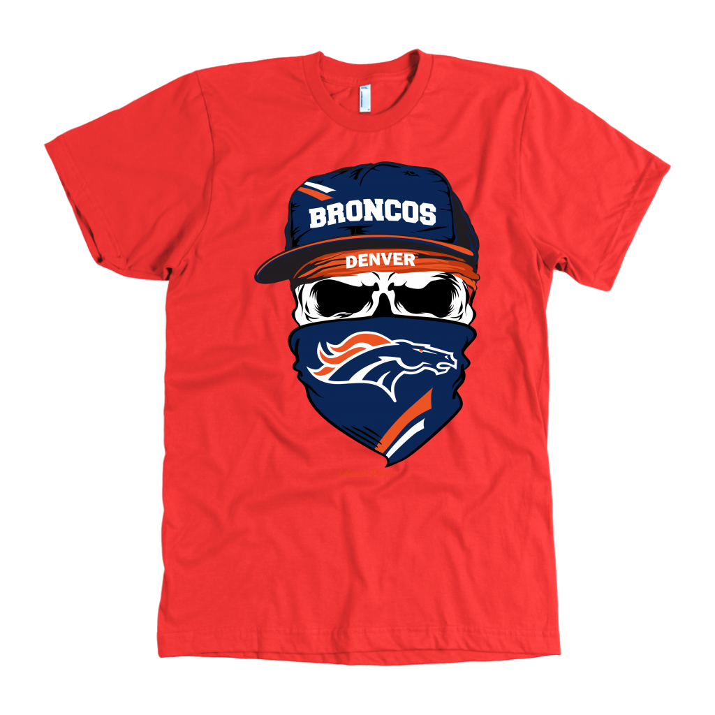 Broncos Skull & Bandana Design