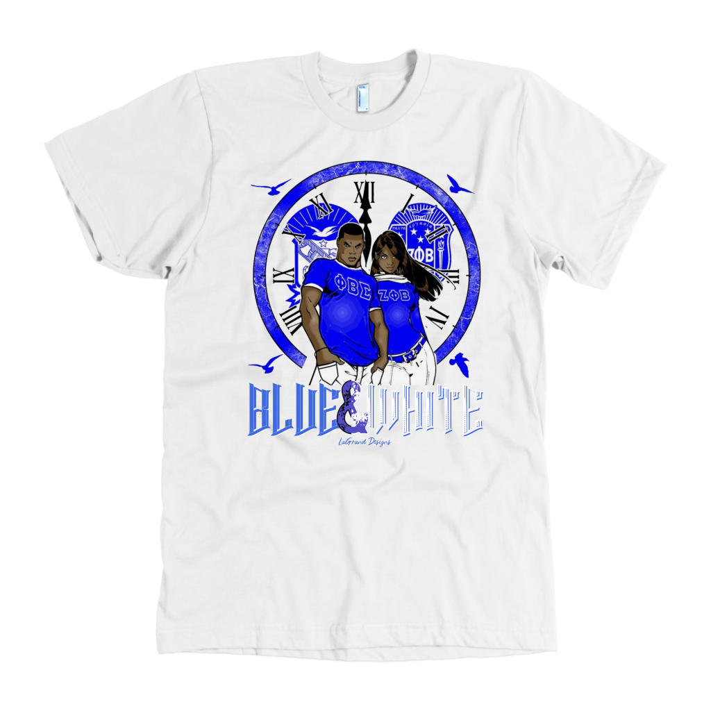 Sigma & Zeta Blue & White Couple Design