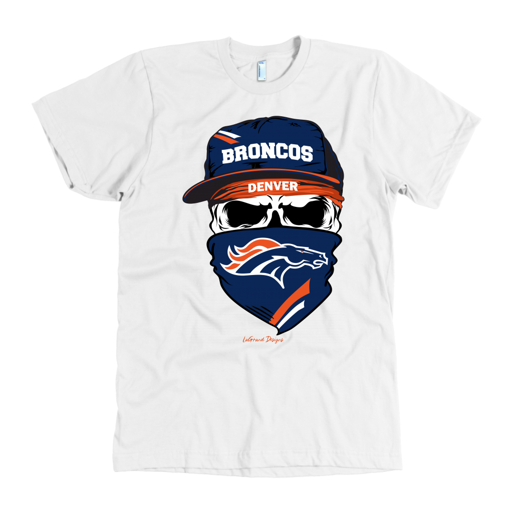 Broncos Skull & Bandana Design